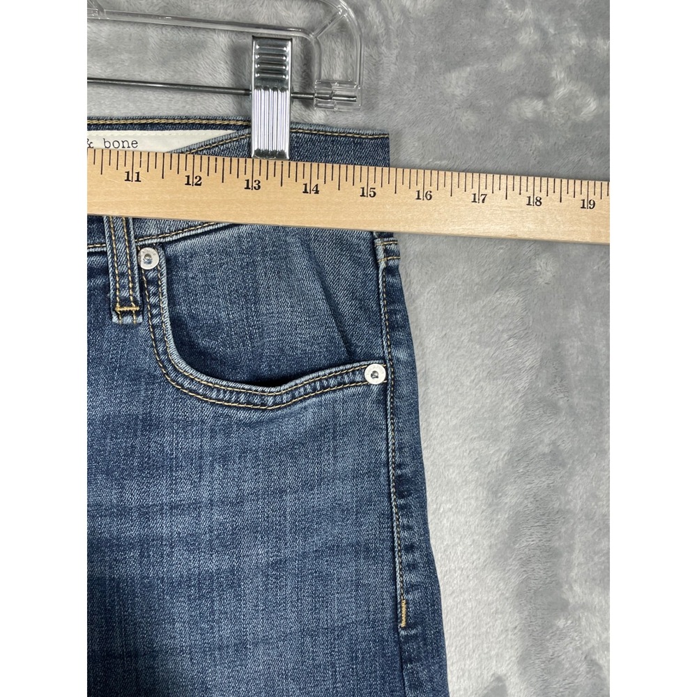 Rag & Bone Serena Full Length Wide Leg Jeans Bogart Blue RJ2725F1OBO Size 29 - Picture 8 of 10